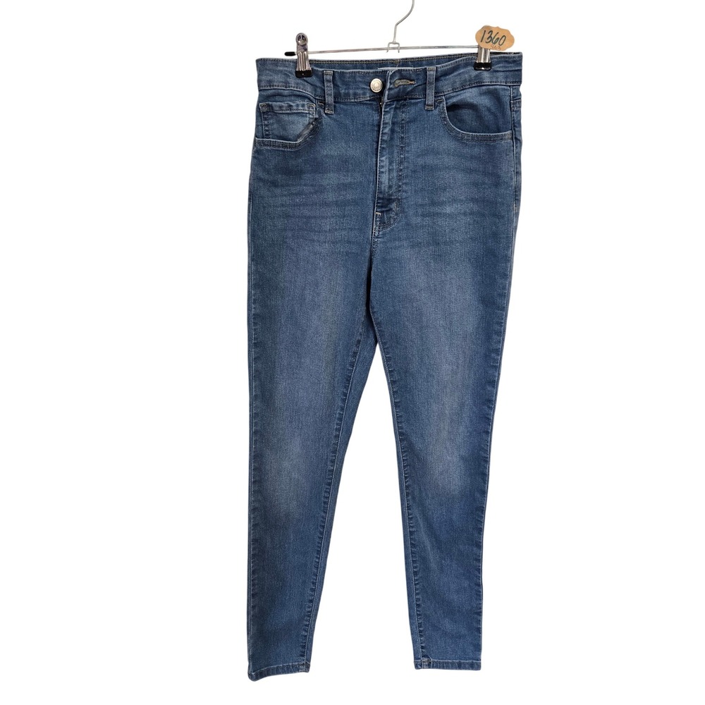 Forever 21 Womens High Rise Skinny Jeans Medium Wash Blue Size 27 Stretch‎ Denim